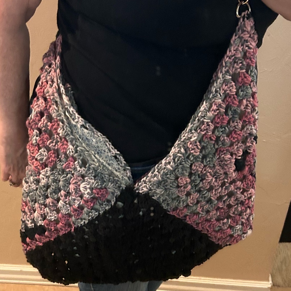 Stylish Multicolor Crochet Women's Bag